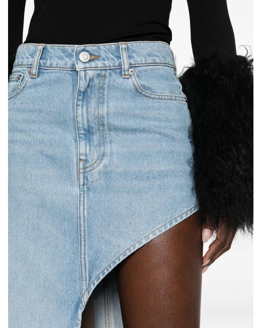 Coperni Blue Asymmetric Panel Skirt