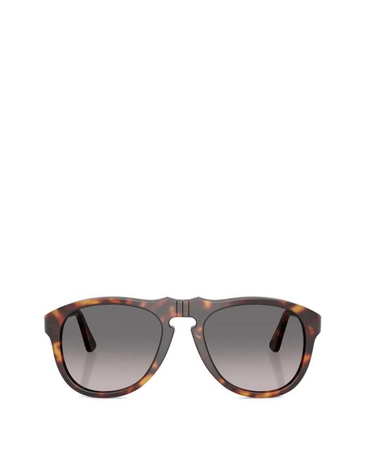 Persol Gray Pilot-Frame Sunglasses