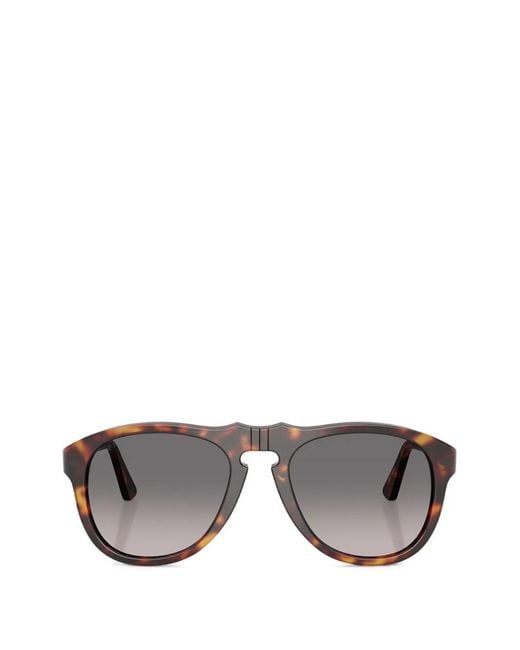 Persol Gray Pilot-Frame Sunglasses