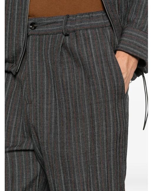 LC23 Gestreepte Broek in het Gray voor heren