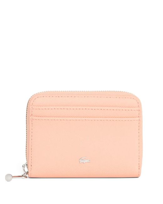 Lacoste Pink Daily City Zip Cardholder Wallet