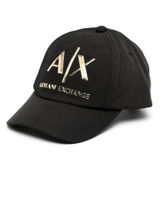 Armani Exchange Ax-logo Baseball Cap in Black | Lyst UK