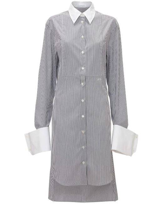 J.W. Anderson Gray Striped Cotton Shirt Dress