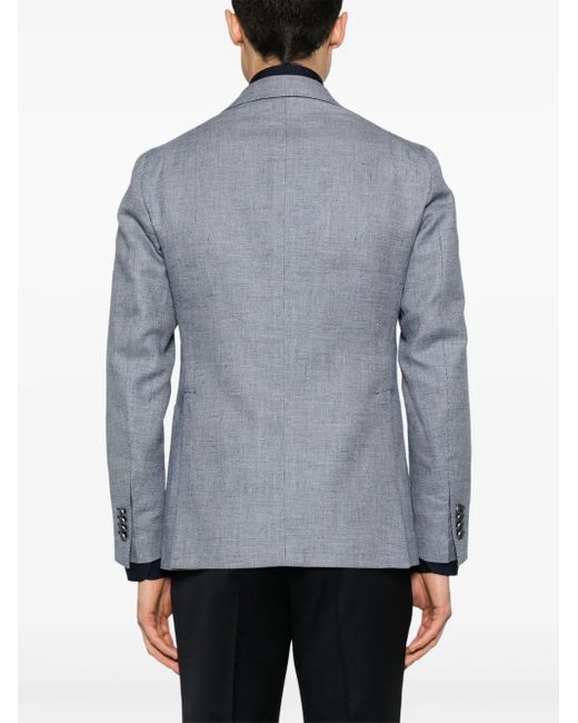 Tagliatore Blue Textured Blazer for men