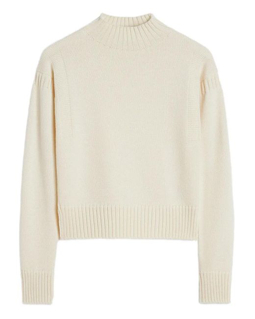 Jil Sander White Klassischer Pullover
