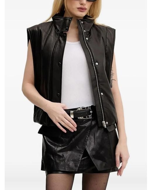 IRO Black Dario Leather Vest