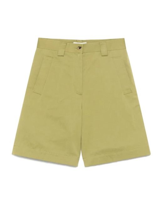 Jacob Cohen Green Wide-leg Shorts
