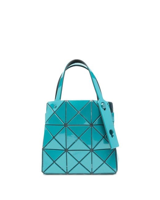 Issey Miyake Blue Mini Carat Geometric-Panelled Tote Bag