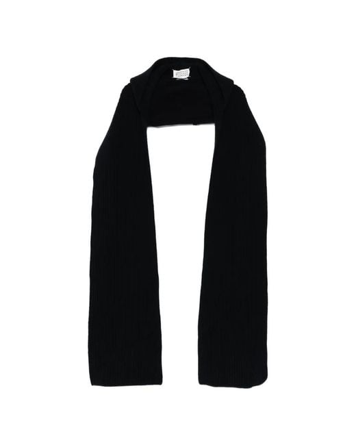 Maison Margiela Black Wool Scarf