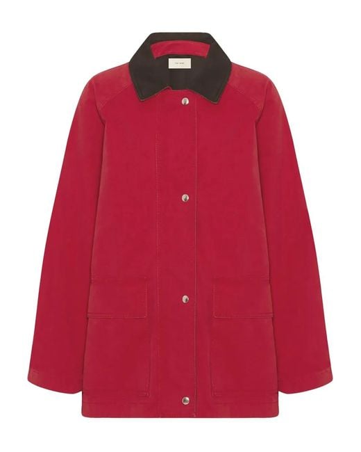 Chaqueta de algodón The Row de color Red