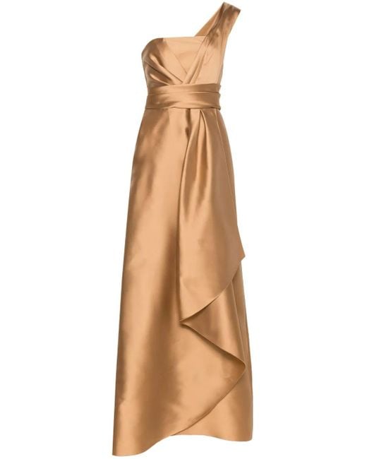 Alberta Ferretti Natural Mikado Maxi Dress