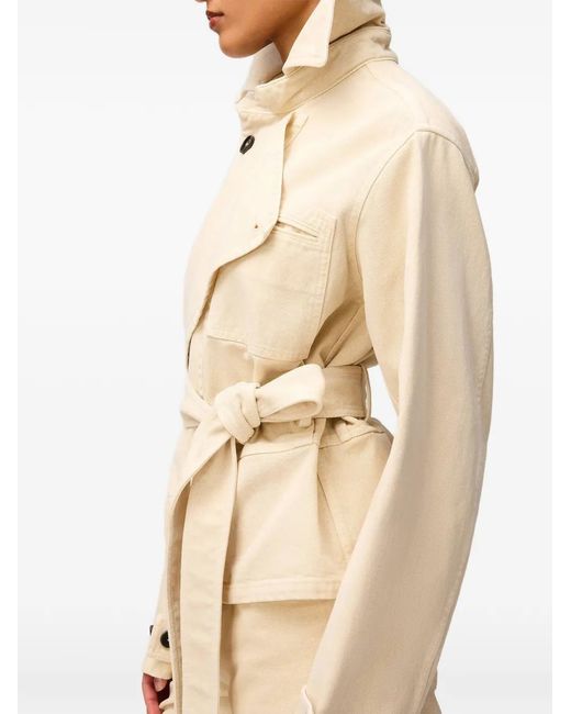 RETORI Natural Mini Trench Belt-Detail Denim Jacket