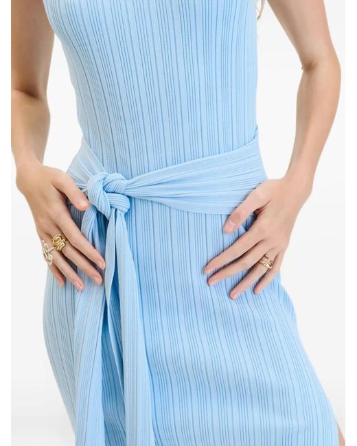 Ph5 Blue Ayla Reversible Ribbed-Knit Midi Dress