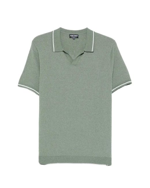 Antony Morato Green Piped Polo-Collar T-Shirt for men
