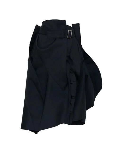 Falda Asimétrica Con Cinturón Comme des Garçons de color Blue