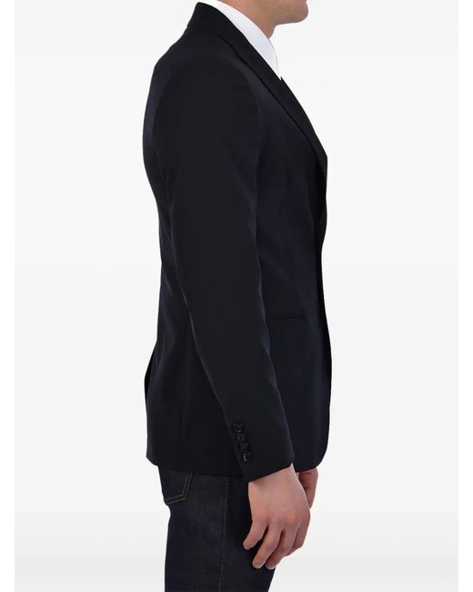 Tonello Blue Single-Breasted Wool Blazer for men