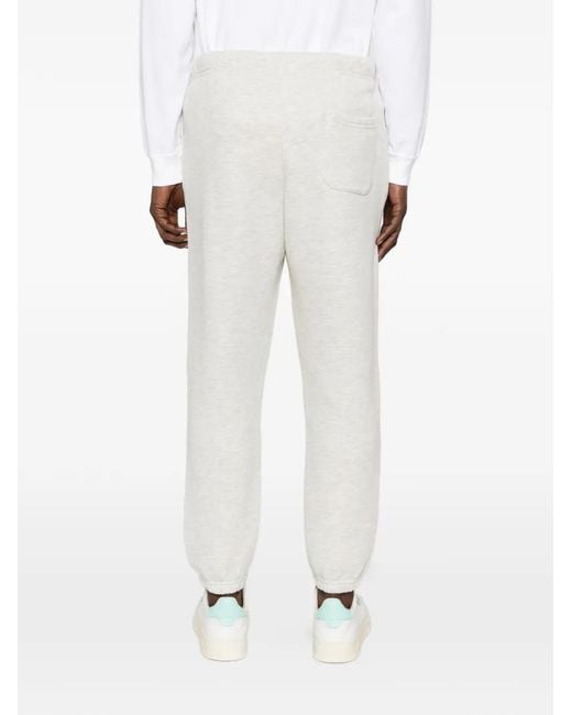 Autry White Logo-Embroidered Drawstring Track Pants for men