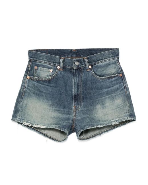 Denimist Blue Haisley Frayed Denim Shorts