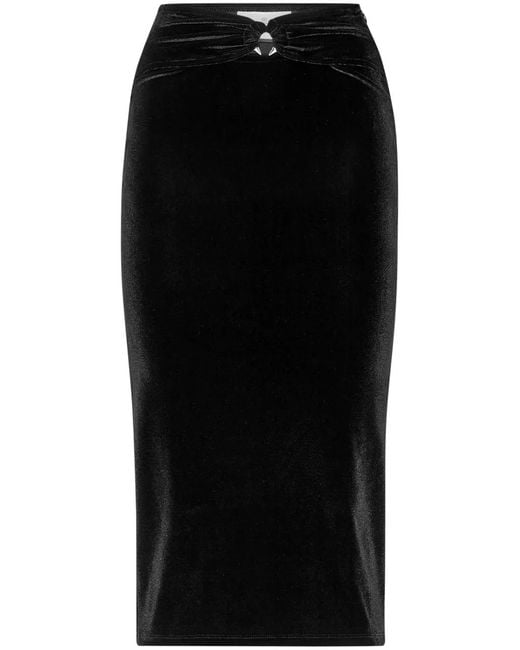 Philipp Plein Black Midi Skirt