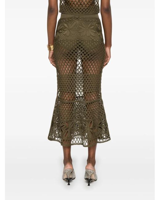 Pinko Green Mid-Length Skirt