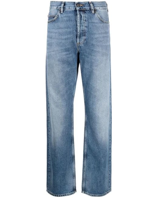 Carhartt Blue Mid-Rise Straight-Leg Jeans for men