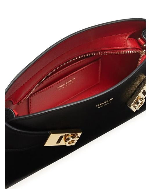 Ferragamo Hug ショルダーバッグ ミニ Black