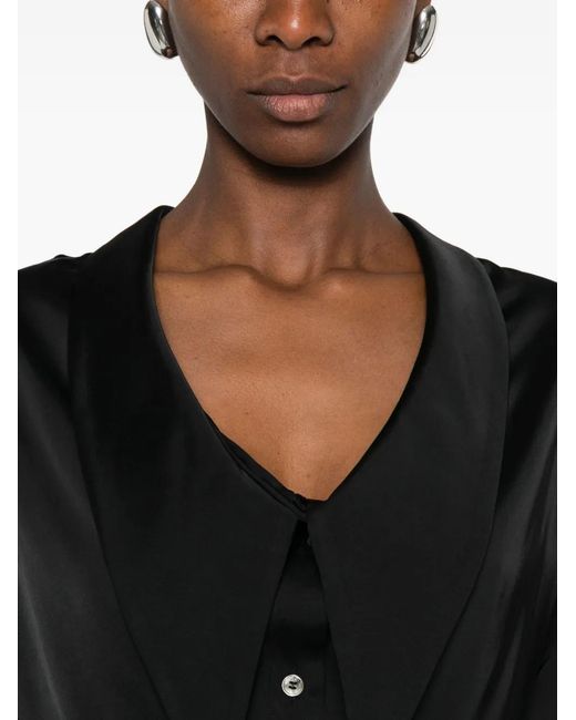 Viktor & Rolf Black Scoop Neckline Shirt Maxi Dress