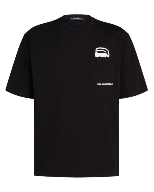 Karl Lagerfeld Black Ikon T-Shirt for men