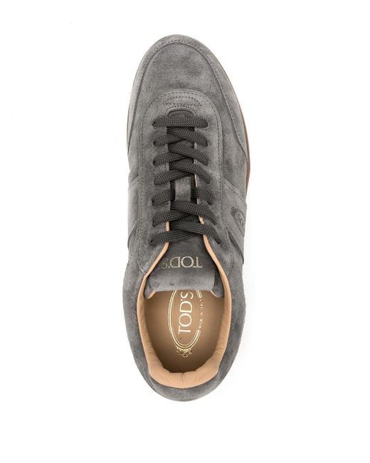 Tod S スエード Tab スエードスニーカー カラー グレー メンズ Lyst
