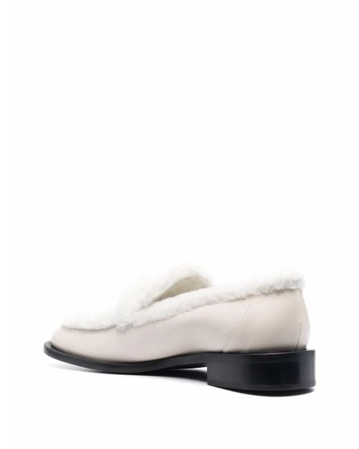 Stuart Weitzman Multicolor Shearling Trim Loafers