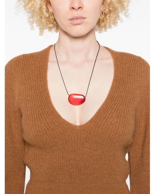 Twinset Brown V-Neck Sweater