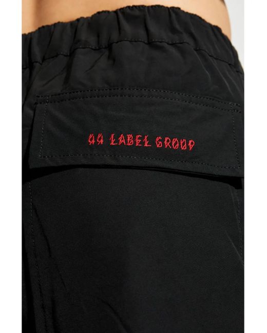 44 Label Group Blue Id Drawstring Straight-Leg Trousers