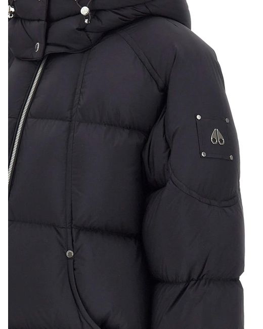 Moose Knuckles Black Removable-Hood Puffer Jacket