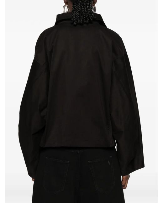 Nour Hammour Black Francois High-Neck Zip-Up Jacket