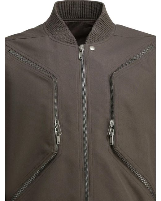 Rick Owens Brown Zip-Up Jacket for men