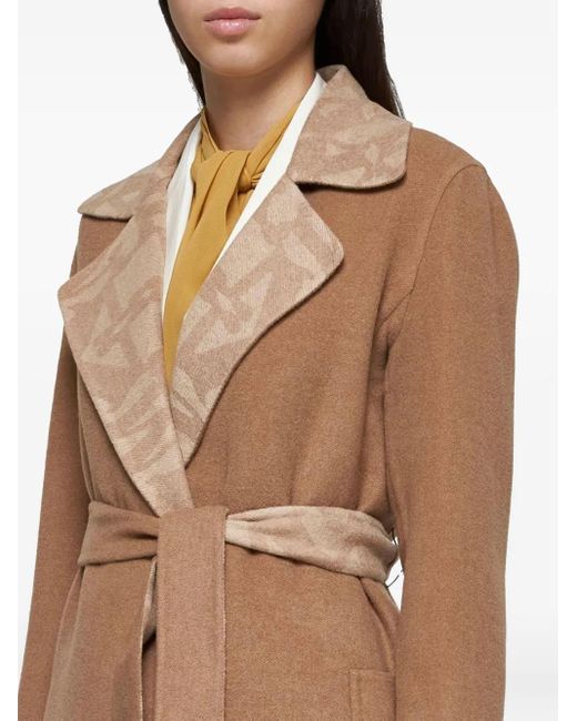 Cappotto Con Cintura di Max Mara in Brown