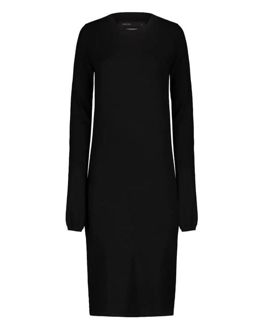 Frenckenberger Black Long-Sleeve Cashmere Mini Dress