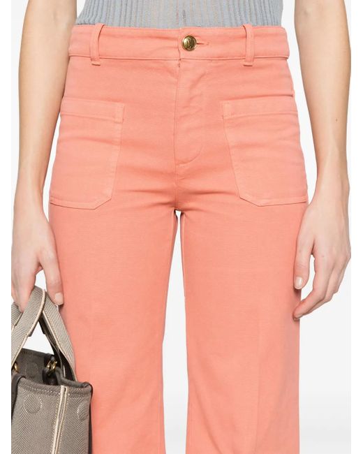 Chloé Cropped Broek in het Orange