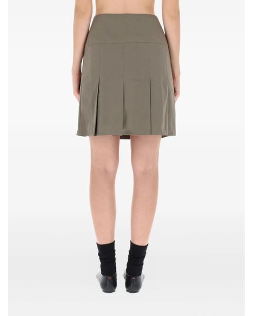 Our Legacy Green Pleated Mini Skirt