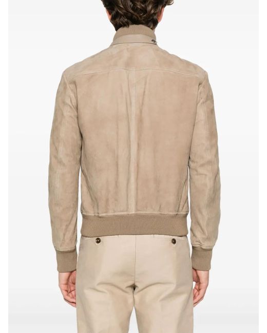 メンズ Tom Ford スエードボンバージャケット Natural