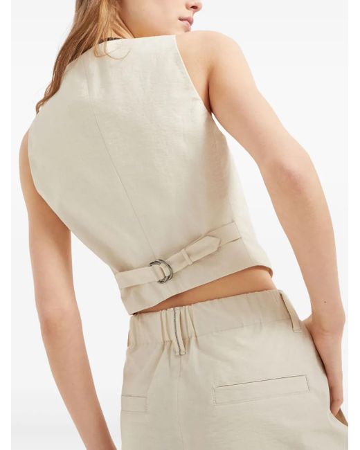 Brunello Cucinelli White Techno Poplin Loose Trousers