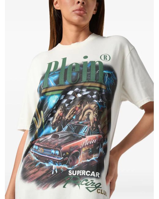 Philipp Plein Gray Racing Club T-Shirt