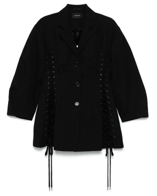 Simone Rocha Black Sculpted Corset Jacket