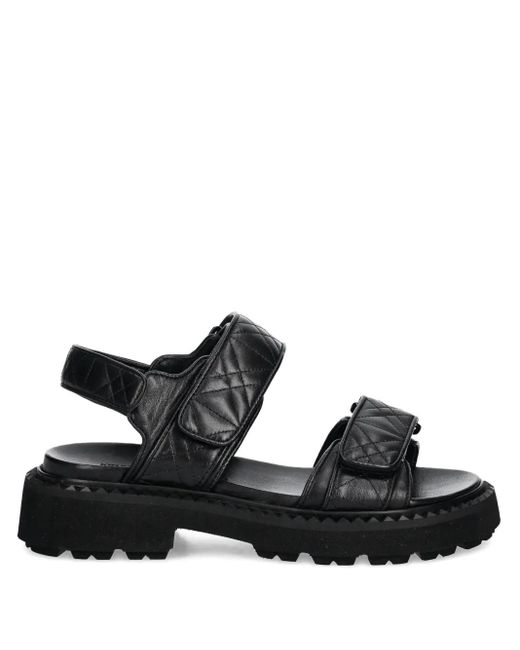 Kennel & Schmenger Black Quilted Platform Sandals