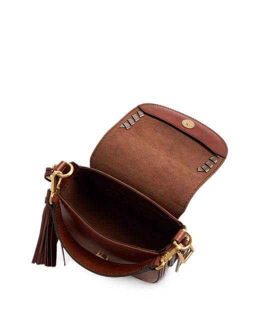 The Bridge Brown Pearl District Holiday Edition Leather Shoulder Bag
