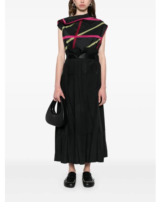 Issey Miyake Black Pleated Skirt