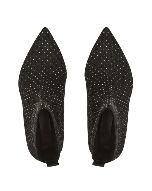 Balmain Black Feminine Crystal-Embellished Boots For Fall 2024