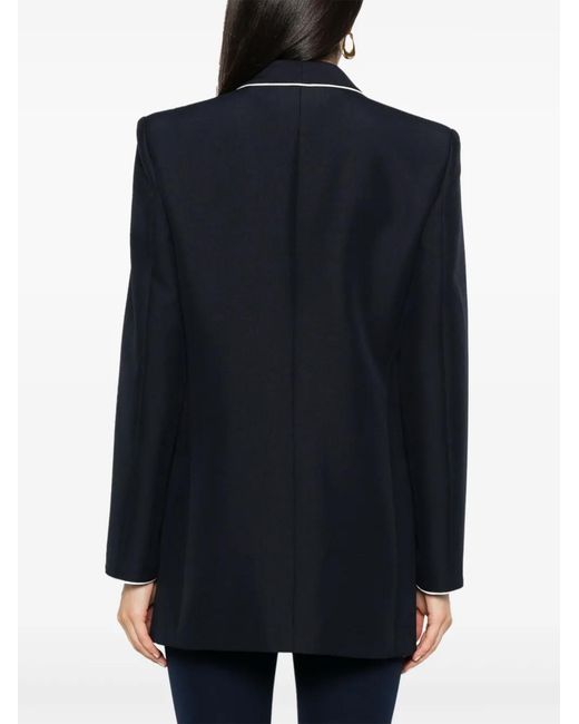 Philosophy Di Lorenzo Serafini Black Piped-Trim Single-Breasted Blazer