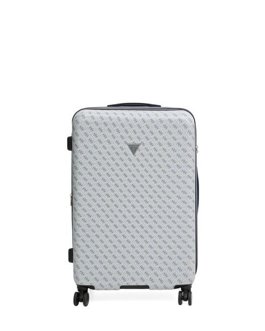 Guess Gray Monogram Logo-Plaque Luggage