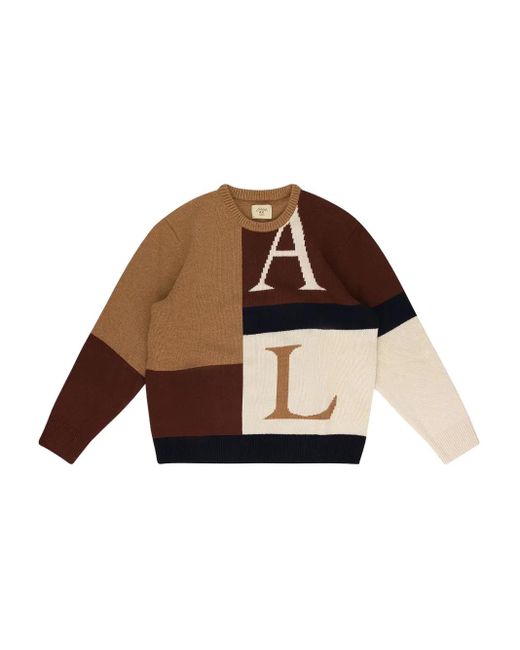 Aimé Leon Dore Brown X Franck Pellegrino Colourblock Sweater for men